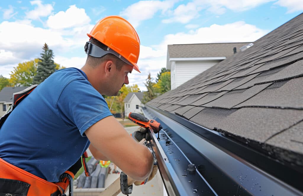 pose gouttière couvreur Sainte-Foy-l’Argentière